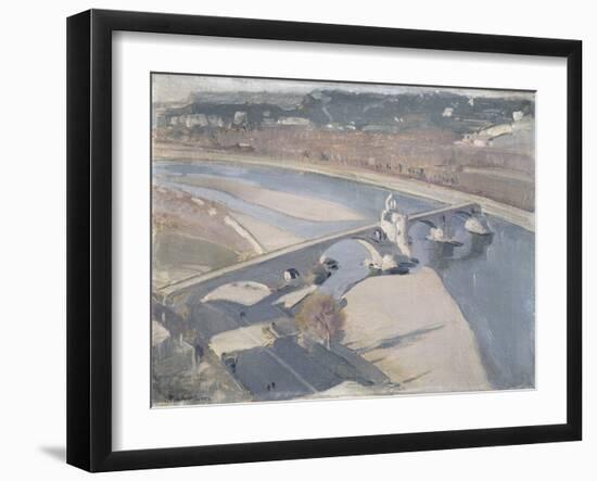 The Bridge, Avignon (Oil on Canvasboard)-William Nicholson-Framed Giclee Print