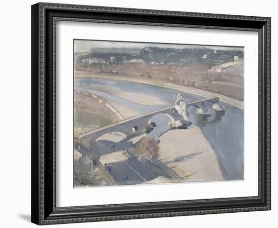 The Bridge, Avignon (Oil on Canvasboard)-William Nicholson-Framed Giclee Print