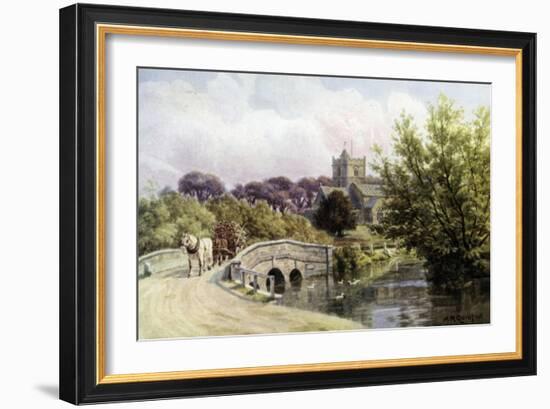 The Bridge, Coombe Bissett, Near Salisbury-Alfred Robert Quinton-Framed Giclee Print