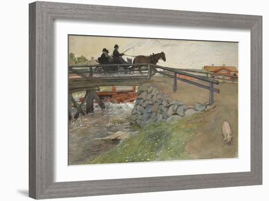 The Bridge, from 'A Home' series, c.1895-Carl Larsson-Framed Giclee Print