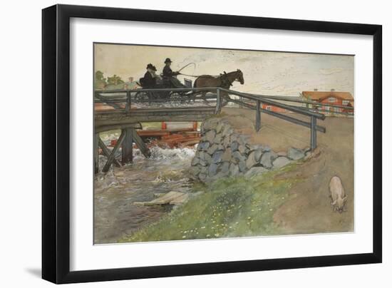 The Bridge, from 'A Home' series, c.1895-Carl Larsson-Framed Giclee Print