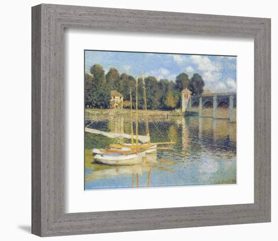 The Bridge in Argenteuil-Claude Monet-Framed Art Print