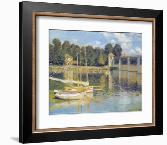 The Bridge in Argenteuil-Claude Monet-Framed Art Print