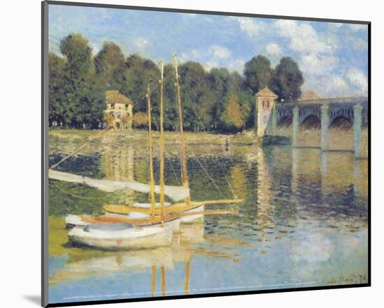 The Bridge in Argenteuil-Claude Monet-Mounted Art Print