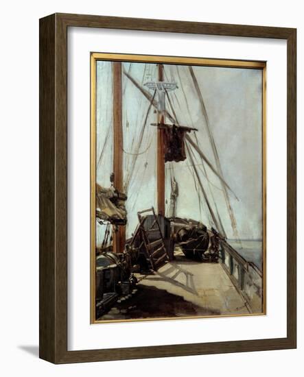 The Bridge of a Boat Painting by Edouard Manet (1832-1883) 1860 Sun. 0,45X0,54 M Melbourne. Nationa-Edouard Manet-Framed Giclee Print