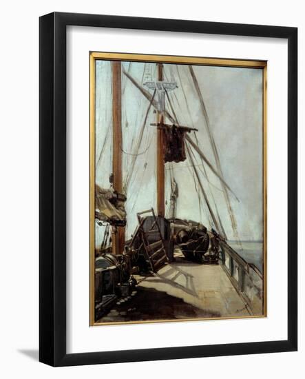 The Bridge of a Boat Painting by Edouard Manet (1832-1883) 1860 Sun. 0,45X0,54 M Melbourne. Nationa-Edouard Manet-Framed Giclee Print