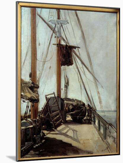 The Bridge of a Boat Painting by Edouard Manet (1832-1883) 1860 Sun. 0,45X0,54 M Melbourne. Nationa-Edouard Manet-Mounted Giclee Print