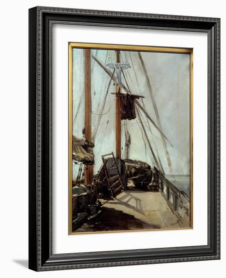 The Bridge of a Boat Painting by Edouard Manet (1832-1883) 1860 Sun. 0,45X0,54 M Melbourne. Nationa-Edouard Manet-Framed Giclee Print