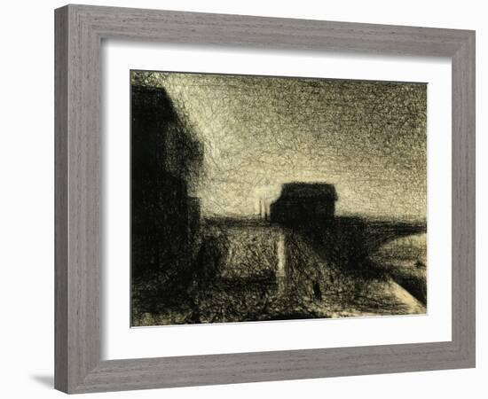 The Bridge of Courbevoie-Georges Seurat-Framed Giclee Print