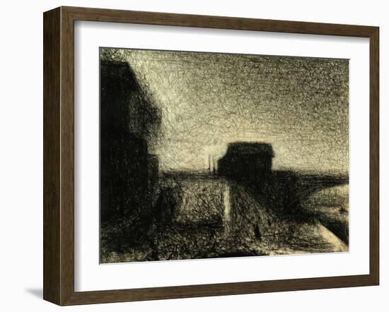 The Bridge of Courbevoie-Georges Seurat-Framed Giclee Print