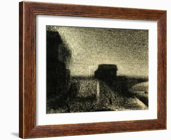 The Bridge of Courbevoie-Georges Seurat-Framed Giclee Print