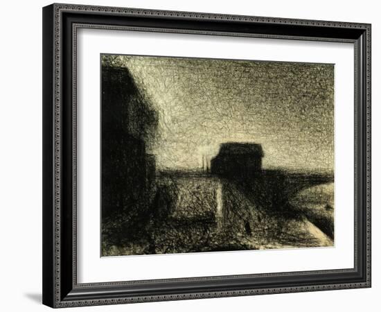 The Bridge of Courbevoie-Georges Seurat-Framed Giclee Print