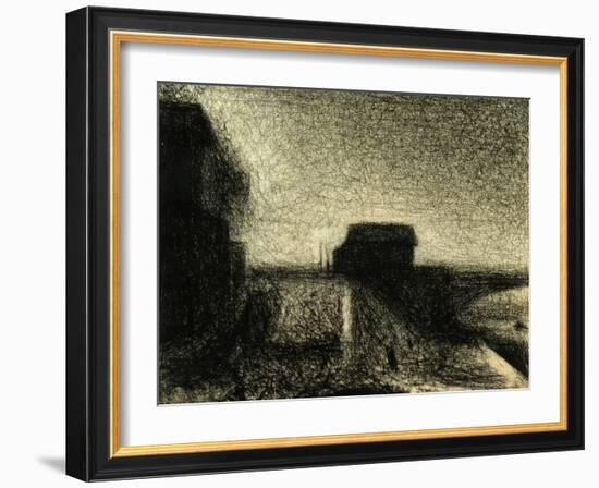 The Bridge of Courbevoie-Georges Seurat-Framed Giclee Print