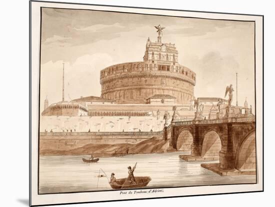 The Bridge of Hadrian's Tomb, 1833-Agostino Tofanelli-Mounted Giclee Print