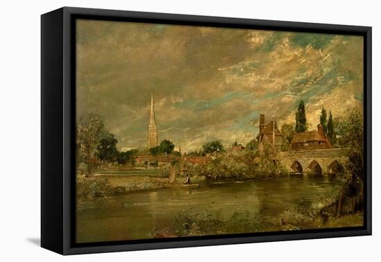 The Bridge of Harnham and Salisbury Cathedral, c.1820-John Constable-Framed Premier Image Canvas