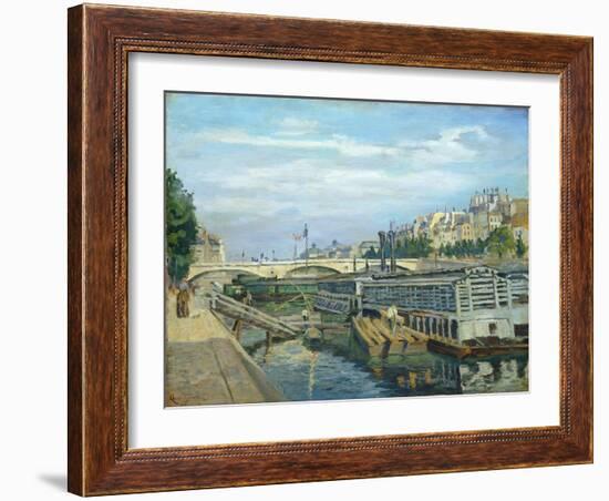 The Bridge of Louis Philippe, 1875-Armand Guillaumin-Framed Giclee Print