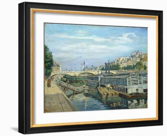 The Bridge of Louis Philippe, 1875-Armand Guillaumin-Framed Giclee Print