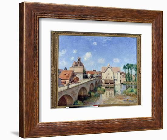 The Bridge of Moret in 1893 Painting by Alfred Sisley (1839-1899) 1893. Dim 0.73 X 0.92 M. Paris Mu-Alfred Sisley-Framed Giclee Print