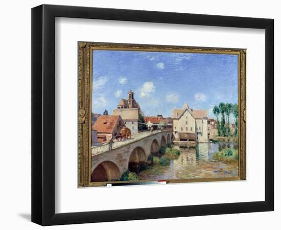 The Bridge of Moret in 1893 Painting by Alfred Sisley (1839-1899) 1893. Dim 0.73 X 0.92 M. Paris Mu-Alfred Sisley-Framed Giclee Print