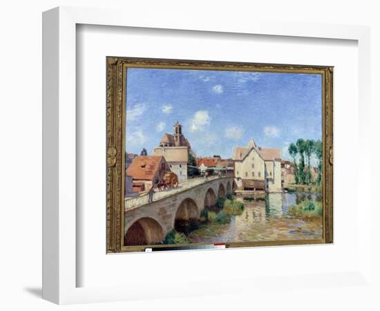The Bridge of Moret in 1893 Painting by Alfred Sisley (1839-1899) 1893. Dim 0.73 X 0.92 M. Paris Mu-Alfred Sisley-Framed Giclee Print