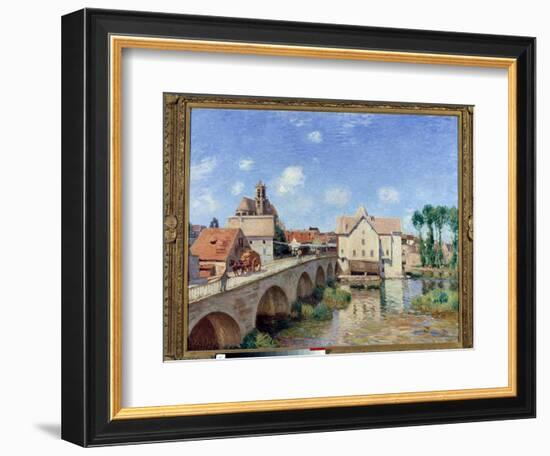 The Bridge of Moret in 1893 Painting by Alfred Sisley (1839-1899) 1893. Dim 0.73 X 0.92 M. Paris Mu-Alfred Sisley-Framed Giclee Print