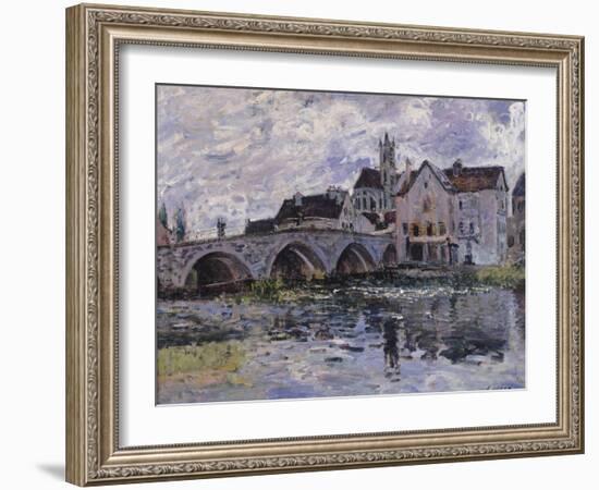 The Bridge of Moret-Sur-Loing, 1887-Alfred Sisley-Framed Giclee Print