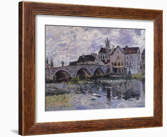 The Bridge of Moret-Sur-Loing, 1887-Alfred Sisley-Framed Giclee Print