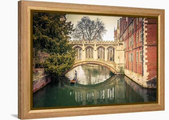The Bridge of Sigh at Saint John's College, Cambridge-sborisov-Framed Premier Image Canvas