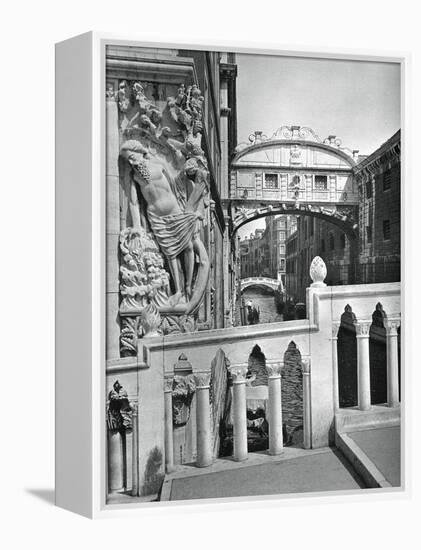 The Bridge of Sighs and Doge's Palace, Venice, 1937-Martin Hurlimann-Framed Premier Image Canvas