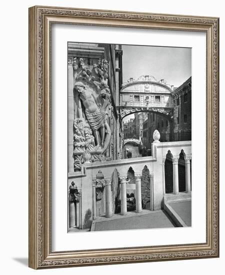 The Bridge of Sighs and Doge's Palace, Venice, 1937-Martin Hurlimann-Framed Giclee Print