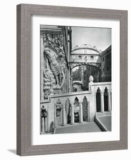 The Bridge of Sighs and Doge's Palace, Venice, 1937-Martin Hurlimann-Framed Giclee Print