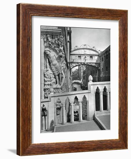 The Bridge of Sighs and Doge's Palace, Venice, 1937-Martin Hurlimann-Framed Giclee Print