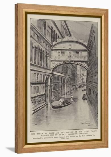 The Bridge of Sighs and the Portion of the Doge's Palace Which Is Said to Be in a Dangerous Conditi-null-Framed Premier Image Canvas