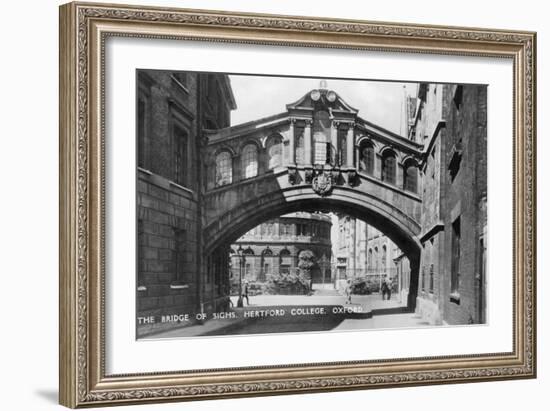 The Bridge of Sighs, Hertford College, Oxford University, Oxford, Early 20th Century-null-Framed Photographic Print