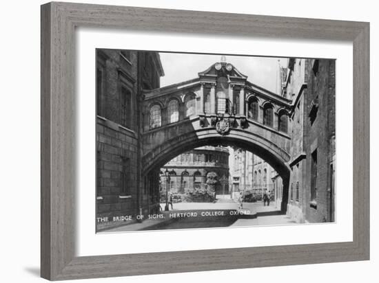 The Bridge of Sighs, Hertford College, Oxford University, Oxford, Early 20th Century-null-Framed Photographic Print