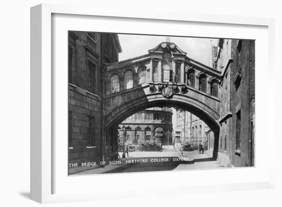 The Bridge of Sighs, Hertford College, Oxford University, Oxford, Early 20th Century-null-Framed Photographic Print