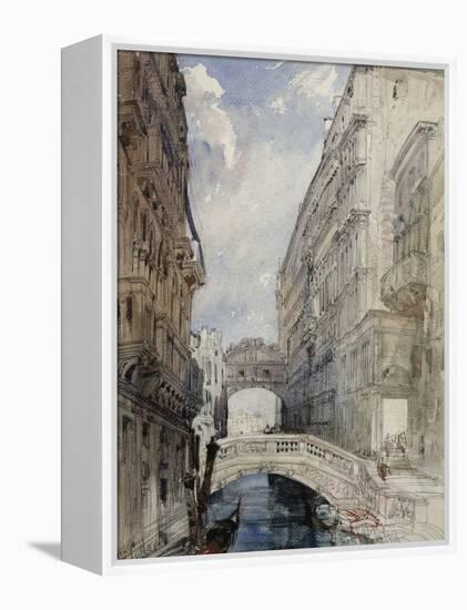 The Bridge of Sighs, Venice, 1846-William Callow-Framed Premier Image Canvas