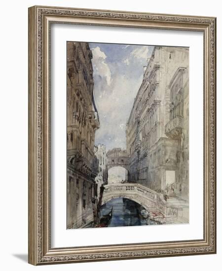 The Bridge of Sighs, Venice, 1846-William Callow-Framed Giclee Print