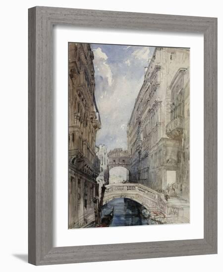 The Bridge of Sighs, Venice, 1846-William Callow-Framed Giclee Print