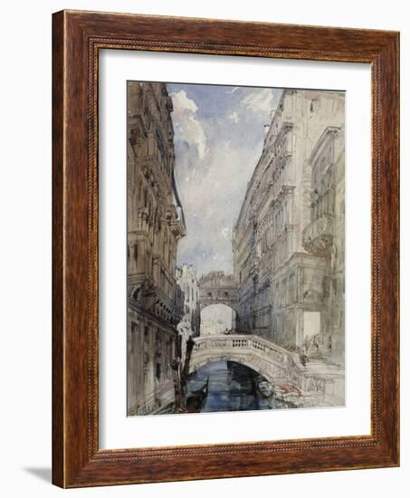 The Bridge of Sighs, Venice, 1846-William Callow-Framed Giclee Print