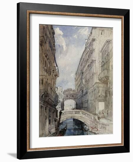 The Bridge of Sighs, Venice, 1846-William Callow-Framed Giclee Print