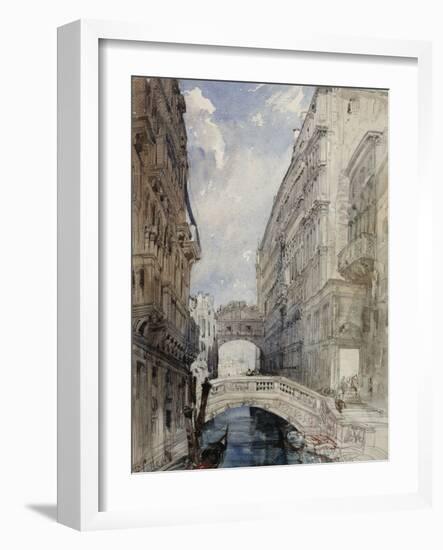 The Bridge of Sighs, Venice, 1846-William Callow-Framed Giclee Print