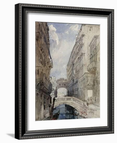 The Bridge of Sighs, Venice, 1846-William Callow-Framed Giclee Print