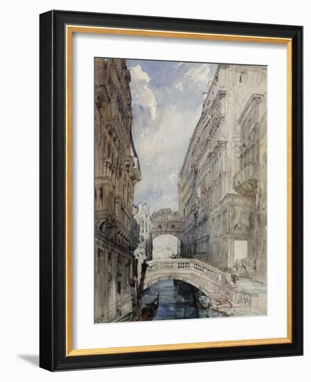 The Bridge of Sighs, Venice, 1846-William Callow-Framed Giclee Print
