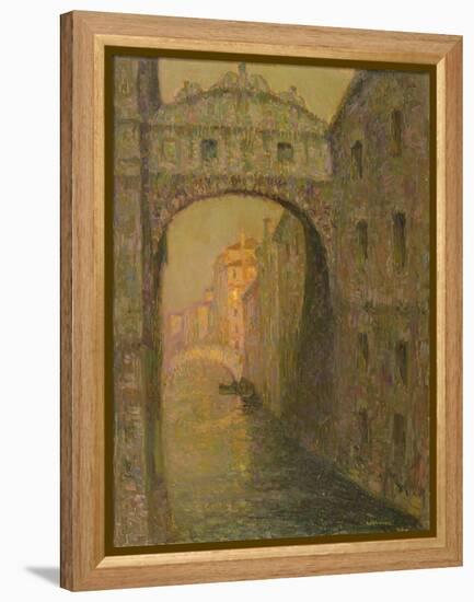 The Bridge of Sighs, Venice, C.1918 (Oil on Canvas)-Henri Eugene Augustin Le Sidaner-Framed Premier Image Canvas