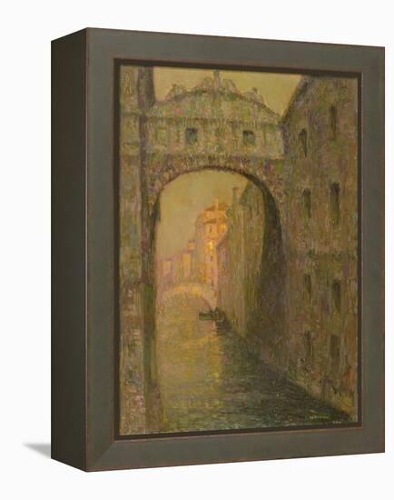 The Bridge of Sighs, Venice, C.1918 (Oil on Canvas)-Henri Eugene Augustin Le Sidaner-Framed Premier Image Canvas