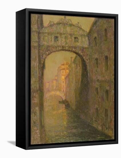 The Bridge of Sighs, Venice, C.1918 (Oil on Canvas)-Henri Eugene Augustin Le Sidaner-Framed Premier Image Canvas