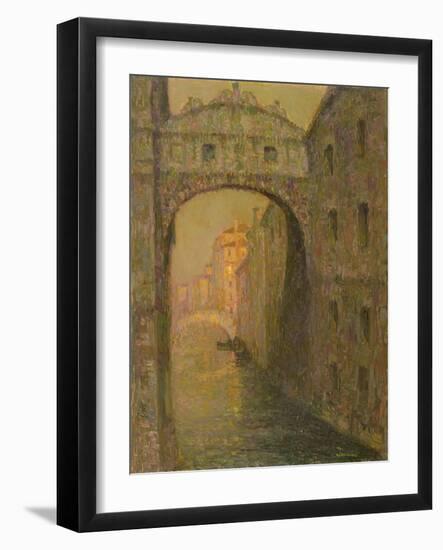 The Bridge of Sighs, Venice, C.1918 (Oil on Canvas)-Henri Eugene Augustin Le Sidaner-Framed Giclee Print