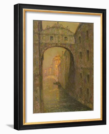 The Bridge of Sighs, Venice, C.1918 (Oil on Canvas)-Henri Eugene Augustin Le Sidaner-Framed Giclee Print
