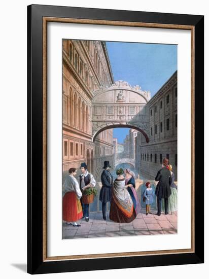 The Bridge of Sighs, Venice, Engraved by Brizeghel-Marco Moro-Framed Giclee Print